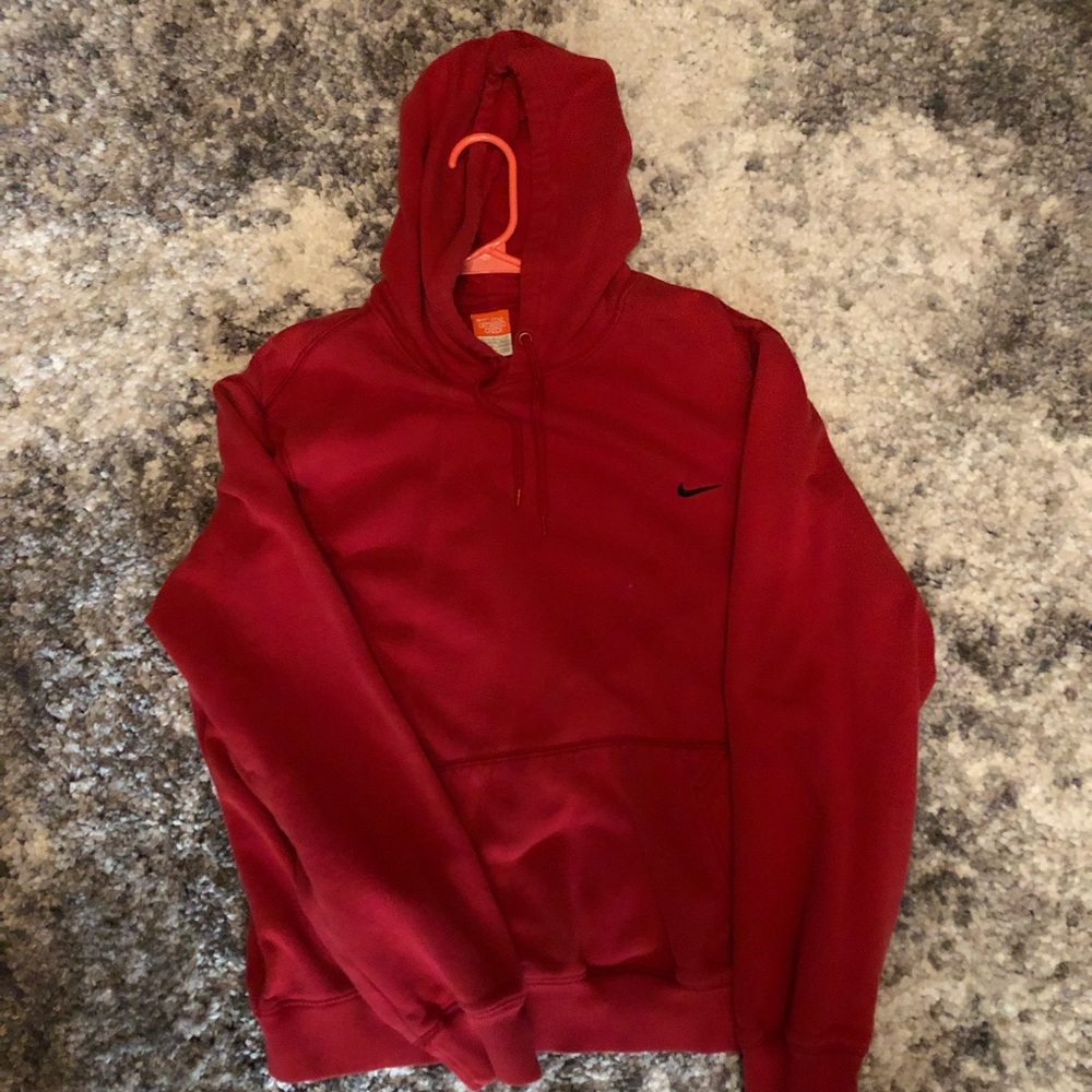 Nike Hoodie - Red Mens L